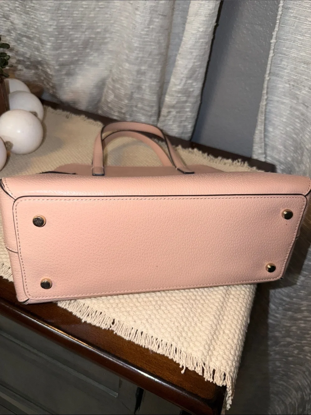 Kate Spade ♠️ Blush Pink Bow Accent Top-Handle Women’s Handbag